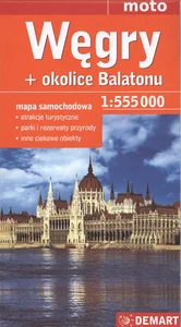 Węgry okolice Balatonu mapa samochodowa
