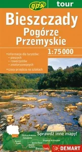 Bieszczady Pogórze Przemyskie mapa turystyczna 1: 75 000