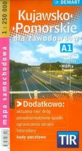 Kujawsko-pomorskie dla zawodowców TIR mapa samochodowa 1:250 000
