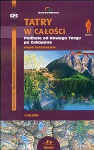 Tatry w całości Mapa turystyczna 1:50 000