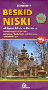 Beskid Niski mapa turystyczna 1:50 000 od Krynicy-Zdroju po Komańczę Beskid Niski mapa turystyczna 1:50 000 od Krynicy-Zdroju po Komańczę