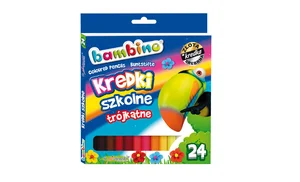 Kredki szkolne Bambino drewniane trójkątne 24 kolory