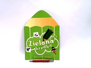 Zielona kredka Kolorowanka z naklejkami