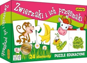 Zwierzaki i ich przysmaki Układanka