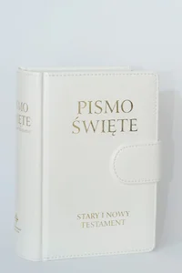 Pismo Święte Stary i Nowy Testament biała skóra