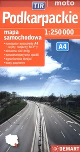 Podkarpackie TIR mapa samochodowa 1:250 000