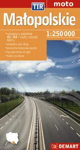 Małopolskie TIR mapa samochodowa 1:250 000