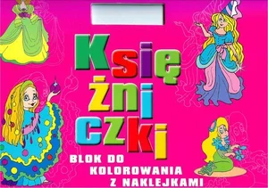 Księżniczki Blok do kolorowania z naklejkami