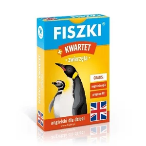 Fiszki obrazkowe + Kwartet - Zwierzęta język angielski