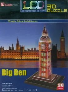 Puzzle 3D Led Zegar Big Ben Puzzle 3D Led Zegar Big Ben