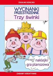 Wycinanki przestrzenne Trzy świnki Naklejki, gra planszowa