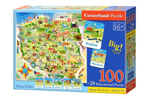 Puzzle edukacyjne Mapa Polski
