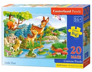 Puzzle Maxi Konturowe: Little Deers 20