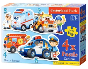 4x1 Puzzle Konturowe Rescue Services