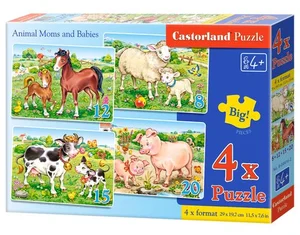 4x1 Puzzle Animal Moms and Babies