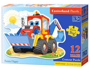 Puzzle MAXI Konturowe:Funny Digger 12 Puzzle MAXI Konturowe:Funny Digger 12
