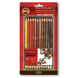 Kredki Polycolor 12 kolorów Linia brązowa