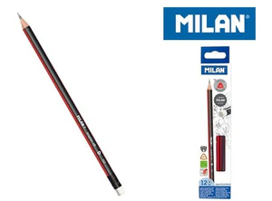 Ołówek Milan trójkątny HB z gumką 12 sztuk