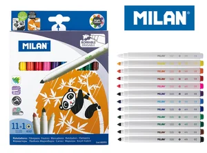 Flamastry Milan wymazywalne 11+1