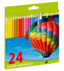 Kredki ołówkowe sześciokątne 24 kolory