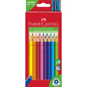 Kredki Faber-Castell Jumbo trójkątne 20 kolorów + temperówka