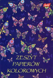 Zeszyt papierów kolorowych A5 10 kartek Zeszyt papierów kolorowych A5 10 kartek