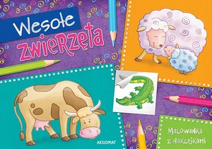 Wesołe zwierzęta Malowanka z naklejkami Wesołe zwierzęta Malowanka z naklejkami