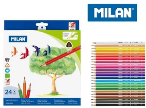 Kredki Milan ołówkowe trójkątne 24 kolory
