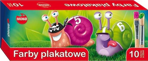 Farby plakatowe Mona 20 ml 10 intensywnych kolorów