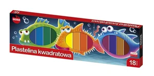 Plastelina kwadratowa Mona 18 kolorów