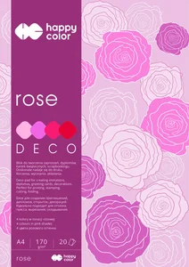 Blok Deco Rose A4 20 arkuszy 4 kolory