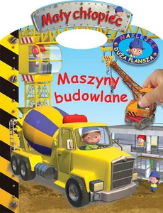 Mały chłopiec Maszyny budowlane Naklejki Duża plansza