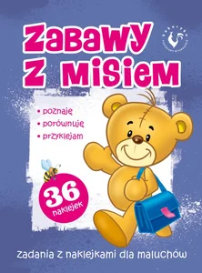 Zabawy z misiem zadania z naklejkami dla maluchów