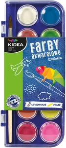 Farby akwarelowe Kidea 12 kolorów Farby akwarelowe Kidea 12 kolorów