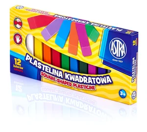 Plastelina kwadratowa 12 kolorów Plastelina kwadratowa 12 kolorów