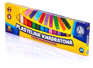 Plastelina kwadratowa 18 kolorów
