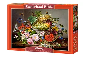 Puzzle Still Life with Flowers and Fruit Basket 2000