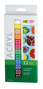 Farba akrylowa zestaw 12 kolorów Farba akrylowa zestaw 12 kolorów