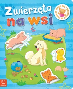 Maluch bawi się i przykleja Zwierzęta na wsi Maluch bawi się i przykleja Zwierzęta na wsi