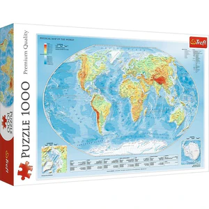 Puzzle Mapa fizyczna świata 1000