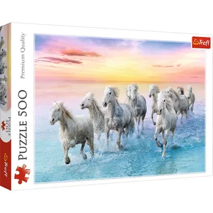 Puzzle Białe konie w galopie 500 Puzzle Białe konie w galopie 500