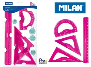 Zestaw geometryczny Milan 4 sztuki różowe