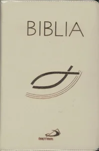 Biblia z rybką z suwakiem ecru Biblia z rybką z suwakiem ecru
