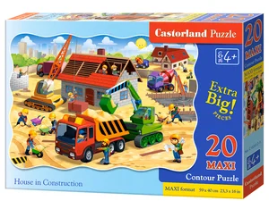 Puzzle 20 Maxi Konturowe House in Construction