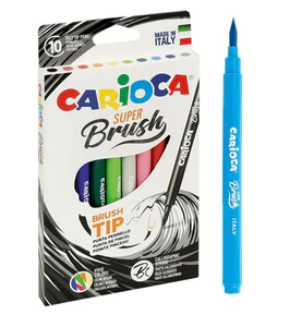 Pisaki Carioca Brush Tip 10 kolorów