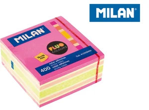 Karteczki fluo mix Milan kostka 76 x 76 mm 400 sztuk 415508400