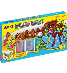 Farby witrażowe AMOS 22 ml x 6 kolorów Farby witrażowe AMOS 22 ml x 6 kolorów