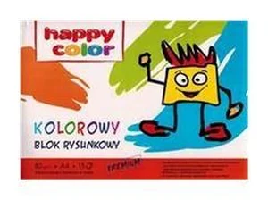 Blok rysunkowy kolorowy A4 15 kartek Happy color