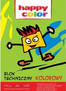 Blok techniczny A4 10 kartek kolor Happy Color