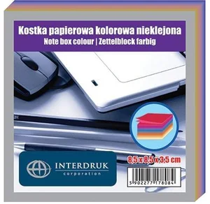 Kostka papierowa kolor - nieklejona, 85x85x35 mm (35168) Kostka papierowa kolor - nieklejona, 85x85x35 mm (35168)